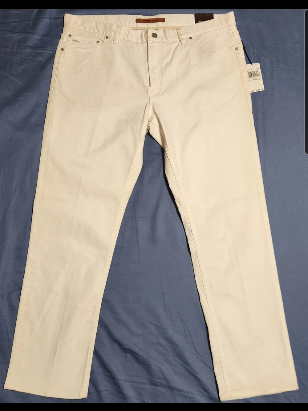 NWT Michael Kors Men’s Tailored Fit Jeans Size 38x30 White Denim New With Tags
